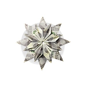 Money Origami snowflake