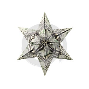 Money Origami snowflake