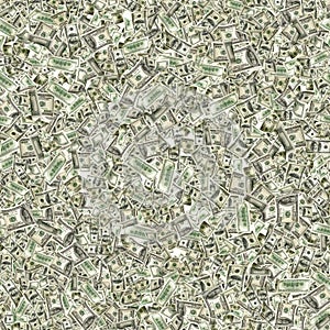 Money pattern hundred dollar bill. Falling money isolated on white background. American cash.