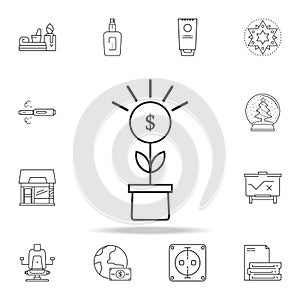 money plant icon. Detailed set of web icons and signs. Premium graphic design. One of the collection icons for websites, web desig