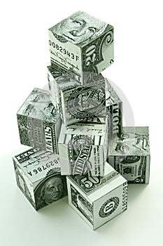 Money pyramid-financial concept