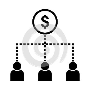 Money recipients icon. Vector illustration. EPS 10.
