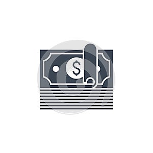 Money related vector glyph icon.