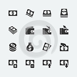 Money related icons set