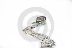 Money road to your new home. Saving money for a house