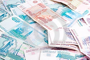 Money rouble bonds in disorder photo