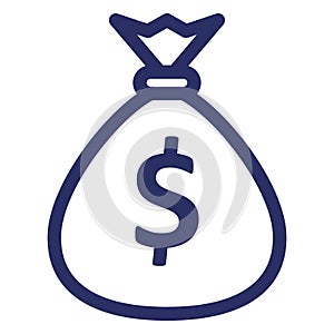 Money Sack  Isolated Vector Icon which can easily modify or edit