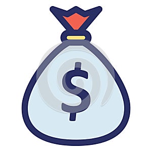 Money Sack  Isolated Vector Icon which can easily modify or edit