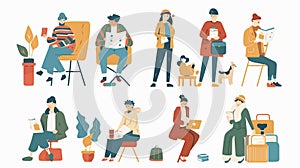 Money Saving Characters for Financial Concepts photo