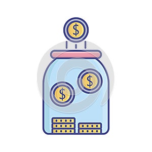 Money saving flat vector icon which can easily modify or edit