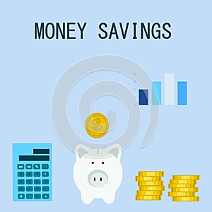 Money savings, investments, finance and banking and budget management, financial profit isolated vector illustration