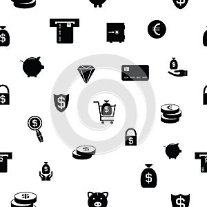 Money seamless pattern background icon