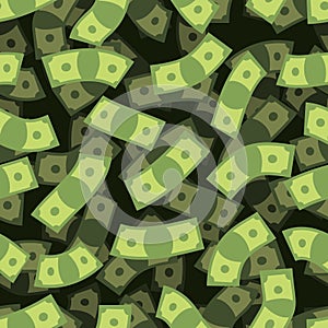 Money seamless pattern. Cash background. Money Rain.