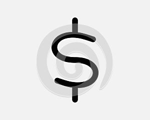 Money Sign Icon Dollar Symbol Cash Currency Investment Bank Wealth Rich Finance Financial Logo Income Loan Payment Pay Line Vector