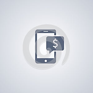Money sms, vector best flat icon