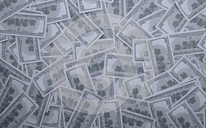 money stack of 100 US dollars banknotes a lot of the background texture