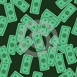 Money stack icon in flat style. Exchange cash vector illustration on white isolated background. bill seamless pattern