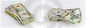Money stash cash bills collage
