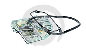 Money and stethoscope