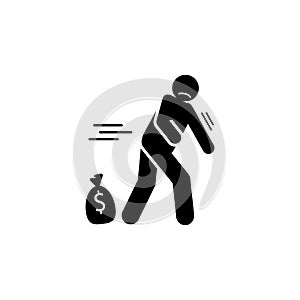 Money, stingy icon. Element of negative character traits icon. Premium quality graphic design icon. Signs and symbols collection photo