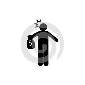 Money, stingy, thrifty icon. Element of negative character traits icon. Premium quality graphic design icon. Signs and symbols photo