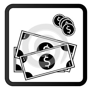 Money symbol,Cash Icon flat style