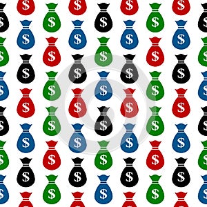 Money symbol seamless pattern