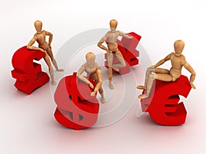 Money Team (With clipping path)