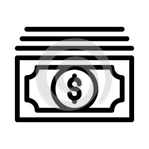 Money thin line vector icon