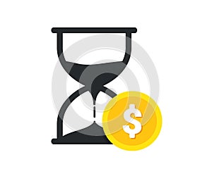 Money time icon. Illustration vector