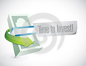 Money time to invest message illustration