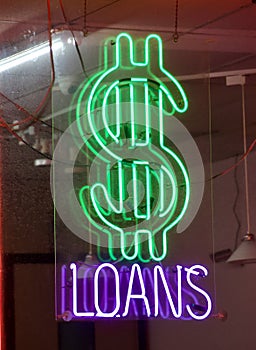 Money to Lend Cash Loans Sign