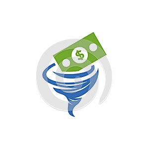 Money Tornado logo vector template, Creative Twister logo design concepts, icon symbol, Illustration