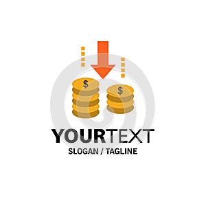 Money, Transfer, Fund, Analysis Business Logo Template. Flat Color