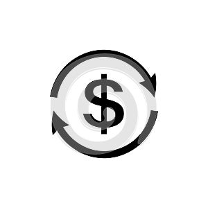 Money transfer Icon. Dollar reload icon