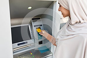 Money transfer, payment, finance withdrawal, cash management, technology outdoor