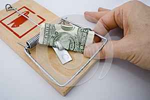 Money Trap - US Dollar & Hand