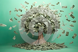 a money tree, concept of Green prosperity