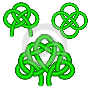 Money tree and double coin -green knot