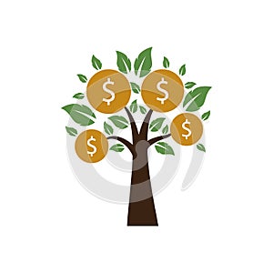 Money Tree Prosperity Symbol Logo