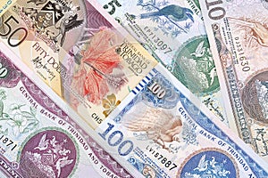 Money from Trinidad and Tobago a background