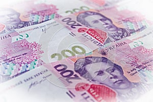 Money of Ukraine. Ukrainian currency. UAH. Hryvnia