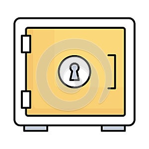 Money vault fill inside vector icon which can easily modify or edit