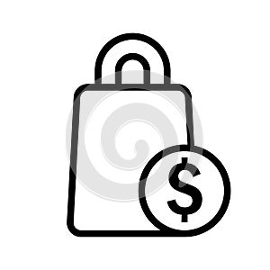 Money vector icon. Bank illustration sign. Dollar symbol. Finance logo.