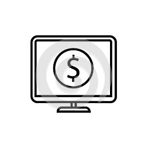 Money vector icon. Bank illustration sign. Dollar symbol. Finance logo.