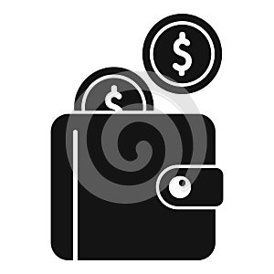 Money wallet support icon simple vector. Help finance online