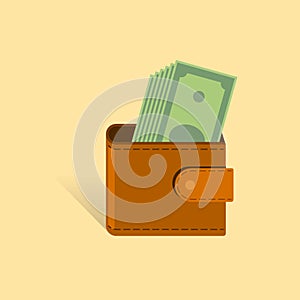 Money wallet vector illustration