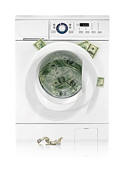 Money in washing machine