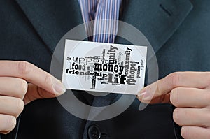 Money word cloud business concept