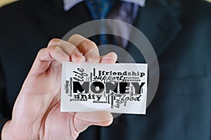 Money word cloud business concept